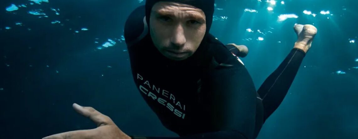 Diving in Santorini with Panerai